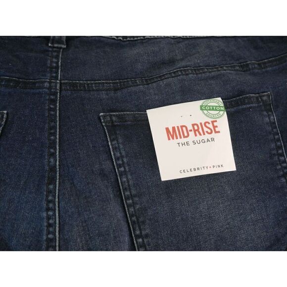 Celebrity Pink Womens Plus The Sugar Mid Rise Frayed Hem Denim Shorts 24 - Picture 8 of 8